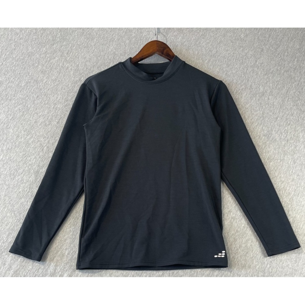 BCG Cold Weather Mock Neck Base Layer Shirt Uunisex Small Black Athletic Workout